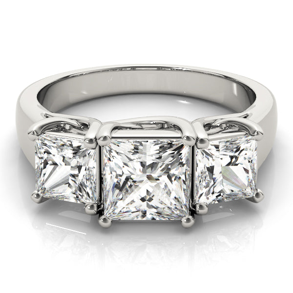 Square Three-Stone Princess Diamond Engagement Ring · 2.85 ct tw