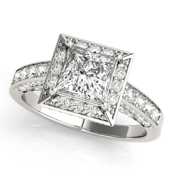 Square Halo & Cushion Diamond Fashion Ring · 2.91 ct tw