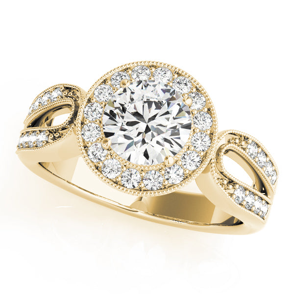 Round Halo Diamond Engagement Ring · 1.32 ct tw