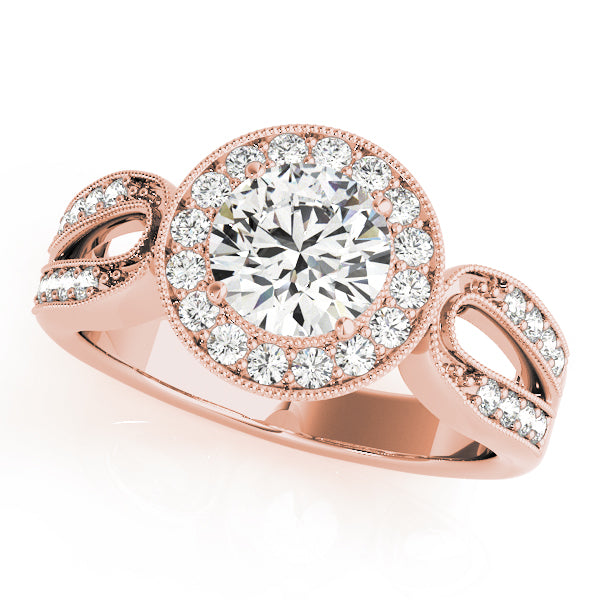 Round Halo Diamond Engagement Ring · 1.32 ct tw