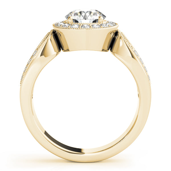 Round Halo Diamond Engagement Ring · 1.32 ct tw