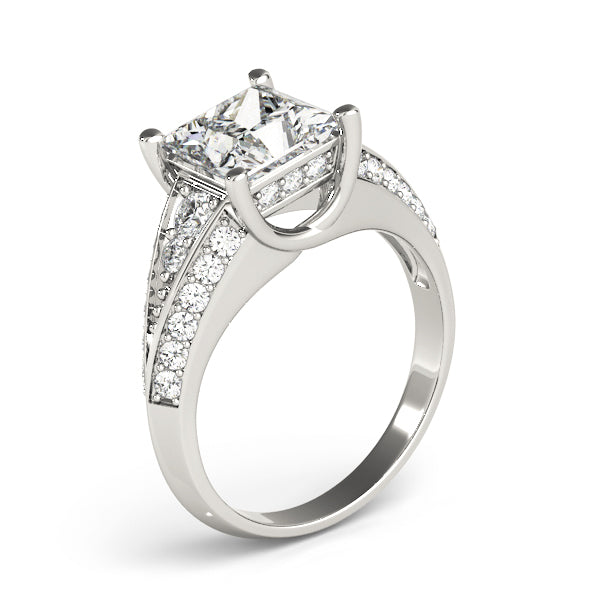 Square Multi-Row Diamond Engagement Ring · 2.10 ct tw