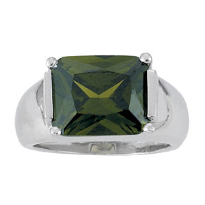 Cushion Emerald Gemstone Fashion Ring