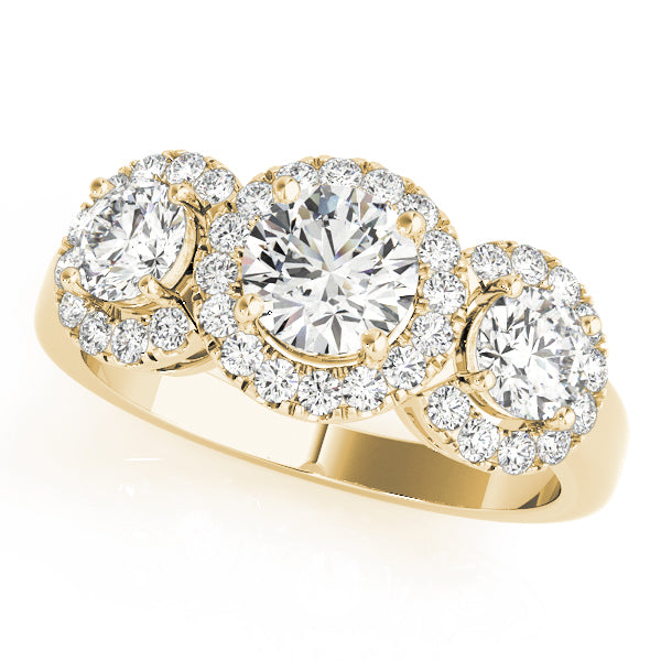 Round Three-Stone Diamond Engagement Ring · 1.27 ct tw