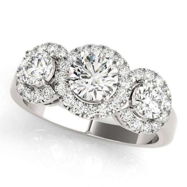 Round Three-Stone Diamond Engagement Ring · 1.27 ct tw
