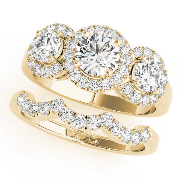 Round Three-Stone Diamond Engagement Ring · 1.27 ct tw