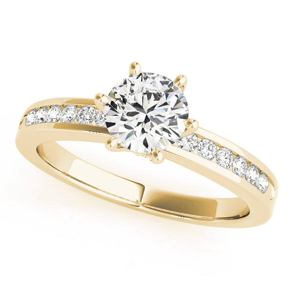 Round Single Row Channel Set Diamond Engagement Ring · 0.93 ct tw