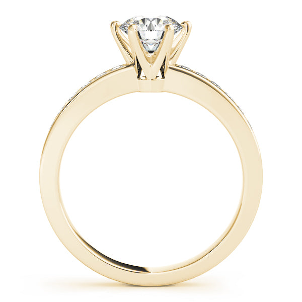 Round Single Row Channel Set Diamond Engagement Ring · 0.93 ct tw