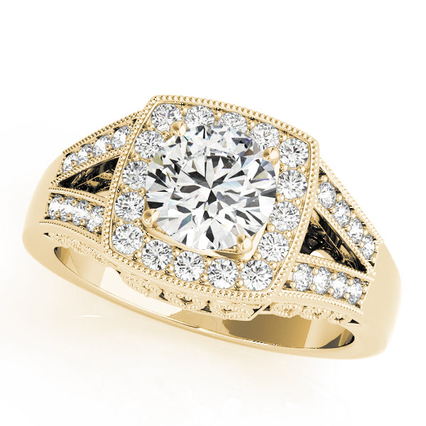 Round Halo Diamond Engagement Ring · 1.57 ct tw