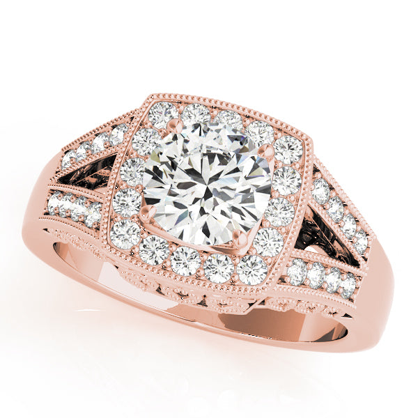 Round Halo Diamond Engagement Ring · 1.57 ct tw