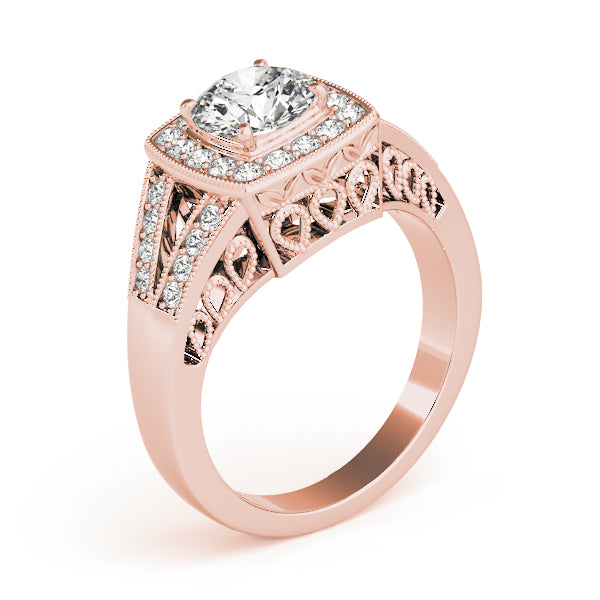 Round Halo Diamond Engagement Ring · 1.57 ct tw