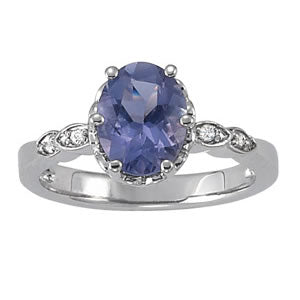 Oval Gemstone Fashion Ring · 0.13 ct tw