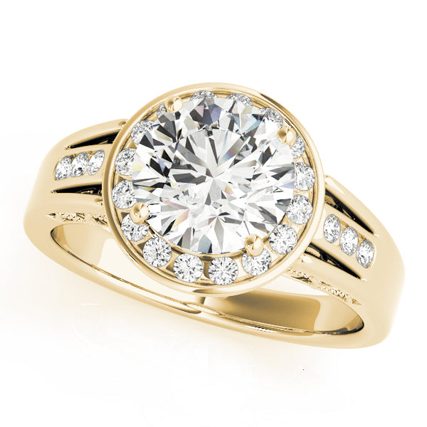 Round Halo Diamond Engagement Ring · 2.06 ct tw