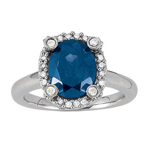 Oval Gemstone Fashion Ring · 0.28 ct tw