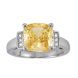 Cushion Princess Gemstone Fashion Ring · 0.06 ct tw