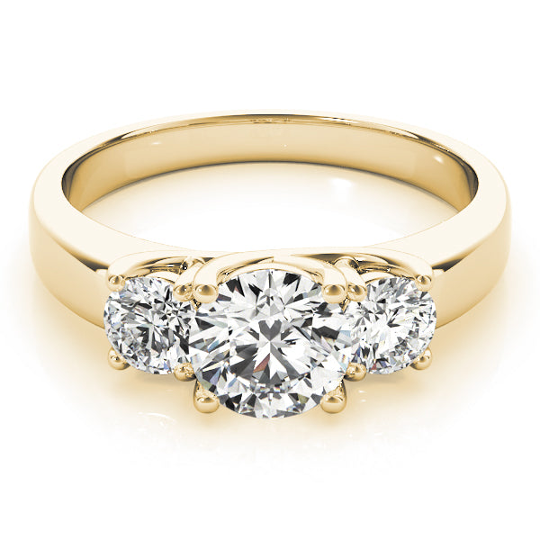 Round Three-Stone Diamond Engagement Ring · 1.00 ct tw