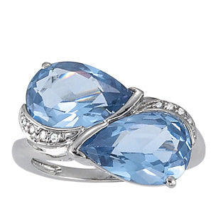 Pear Gemstone Fashion Ring · 0.04 ct tw