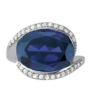 Oval Gemstone Fashion Ring · 0.30 ct tw