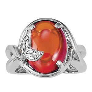 Oval Gemstone Fashion Ring · 0.03 ct tw