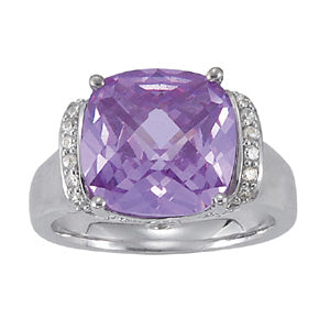 Cushion Princess Gemstone Fashion Ring · 0.28 ct tw