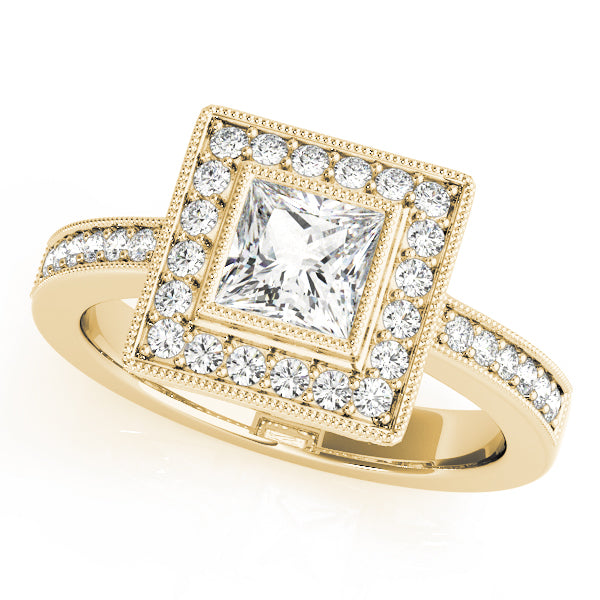 Square Halo & Cushion Diamond Fashion Ring · 1.06 ct tw