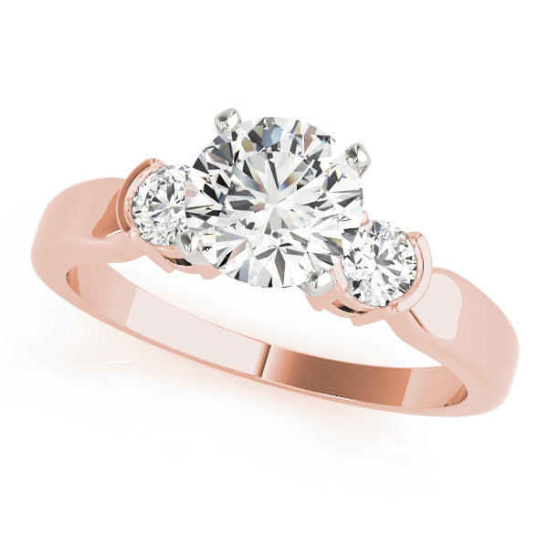 Round Three-Stone Diamond Engagement Ring · 0.24 ct tw