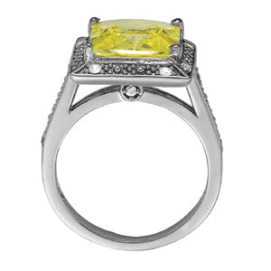 Square Princess & Cushion Gemstone Fashion Ring · 0.14 ct tw