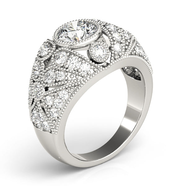 Round Antique Diamond Engagement Ring · 1.46 ct tw