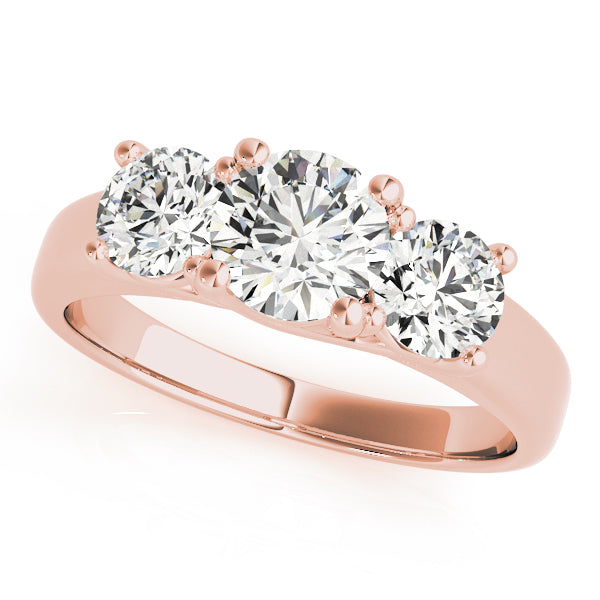 Round Three-Stone Diamond Engagement Ring · 3.00 ct tw