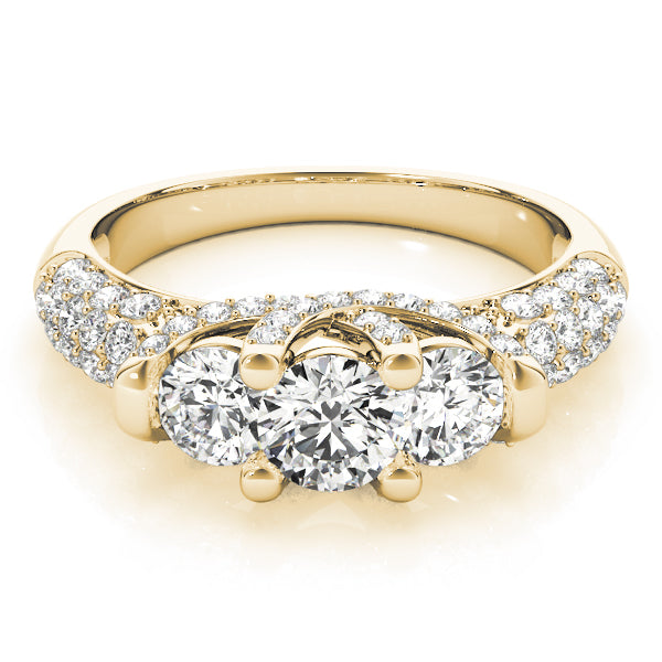 Round Three-Stone Diamond Engagement Ring · 3.00 ct tw