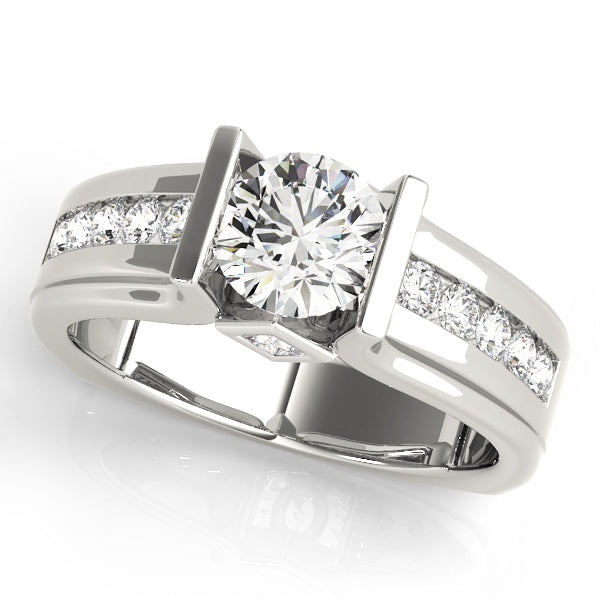 Round Single Row Channel Set Diamond Engagement Ring · 1.15 ct tw