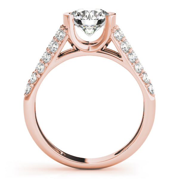 Round Pave Diamond Engagement Ring · 1.89 ct tw