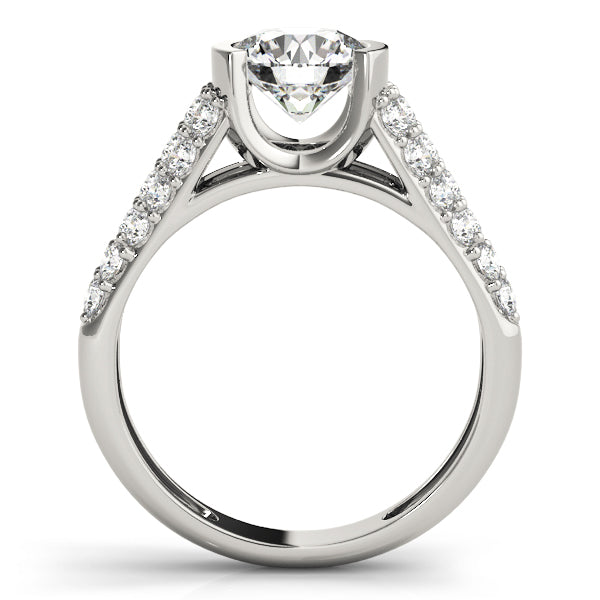 Round Pave Diamond Engagement Ring · 1.89 ct tw