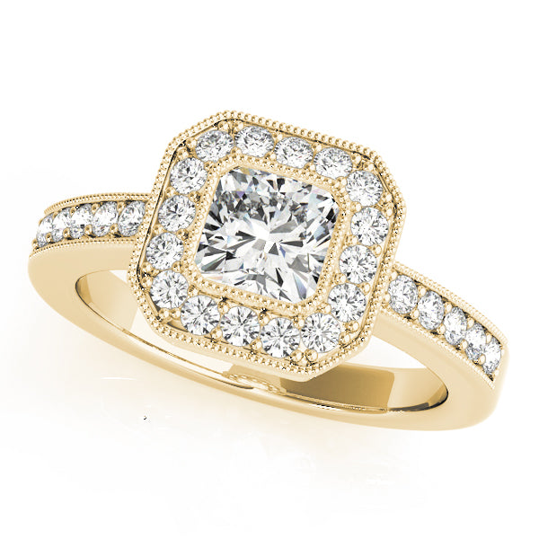 Cushion Halo Square Diamond Fashion Ring · 0.26 ct tw