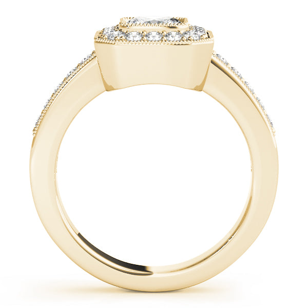 Cushion Halo Square Diamond Fashion Ring · 0.26 ct tw