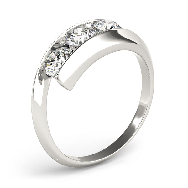 Round Three-Stone Diamond Engagement Ring · 0.48 ct tw