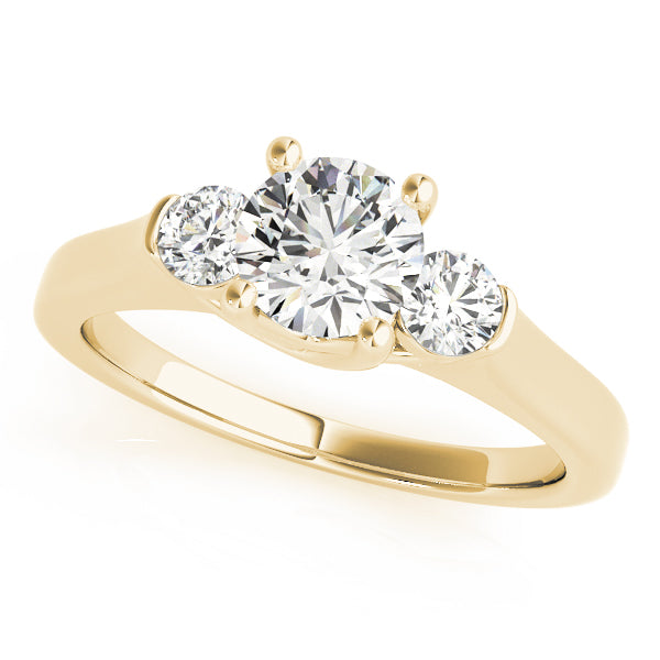 Round Three-Stone Diamond Engagement Ring · 0.99 ct tw