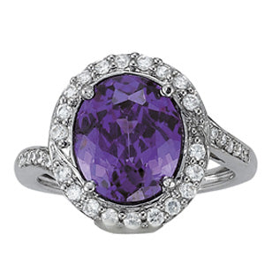 Oval Gemstone Fashion Ring · 0.30 ct tw
