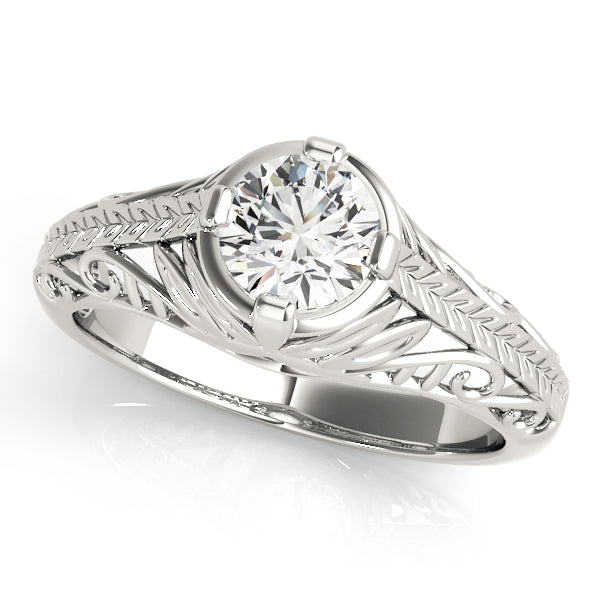 Round Antique Diamond Engagement Ring · 0.50 ct tw