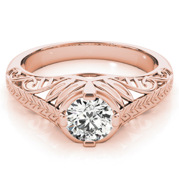 Round Antique Diamond Engagement Ring · 0.50 ct tw