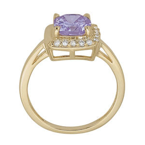 Cushion Princess Gemstone Fashion Ring · 0.10 ct tw