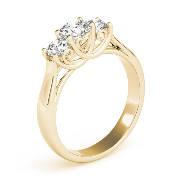 Round Three-Stone Diamond Engagement Ring · 0.24 ct tw