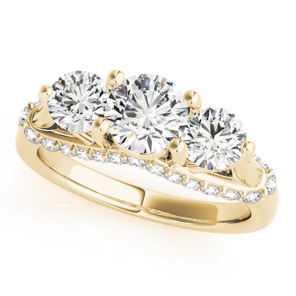 Round Three-Stone Diamond Engagement Ring · 1.45 ct tw