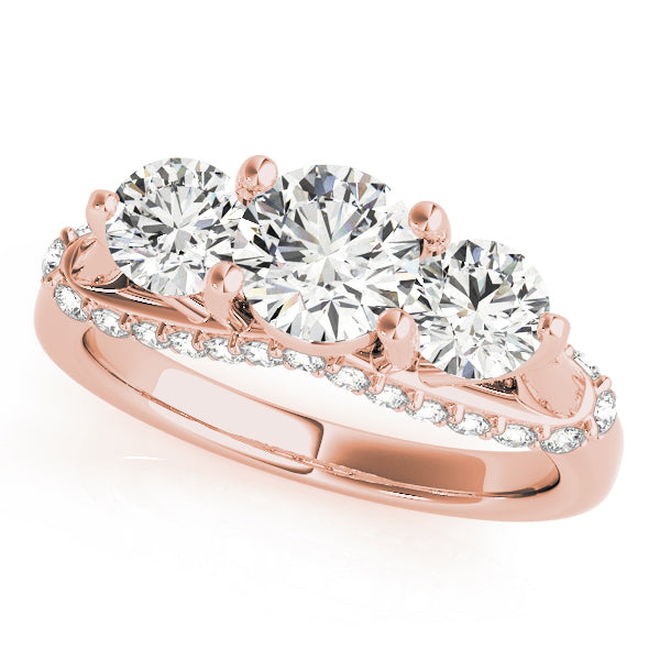 Round Three-Stone Diamond Engagement Ring · 1.45 ct tw