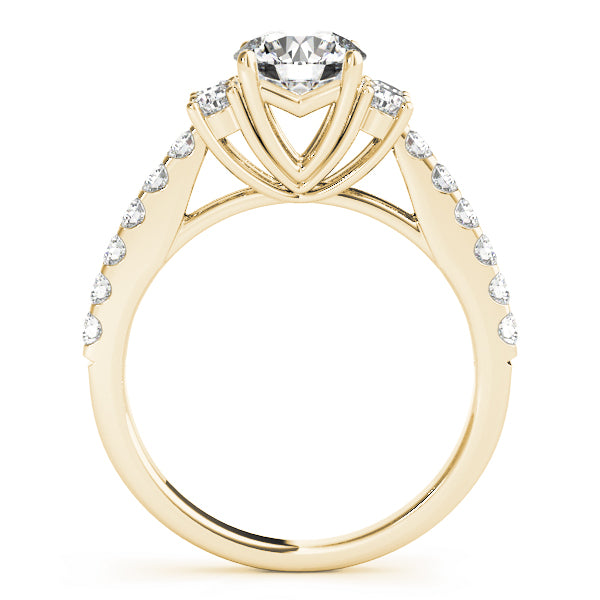 Round Cluster Sides Diamond Engagement Ring · 1.60 ct tw