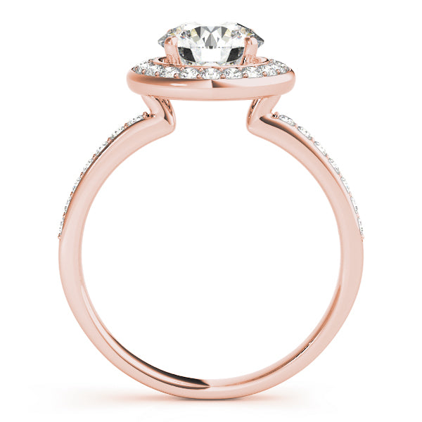 Round Halo Diamond Engagement Ring · 1.04 ct tw