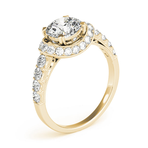 Round Halo Diamond Engagement Ring · 1.64 ct tw