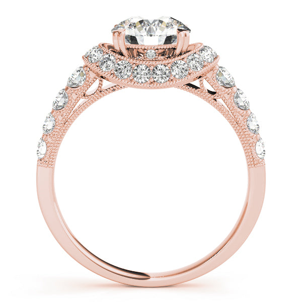Round Halo Diamond Engagement Ring · 1.64 ct tw