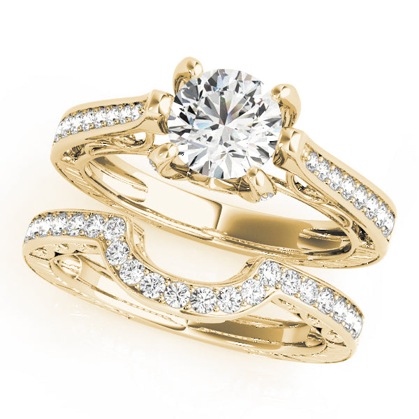 Round Antique Diamond Engagement Ring · 1.23 ct tw