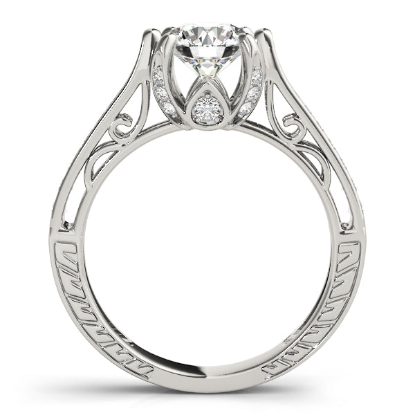 Round Antique Diamond Engagement Ring · 1.23 ct tw